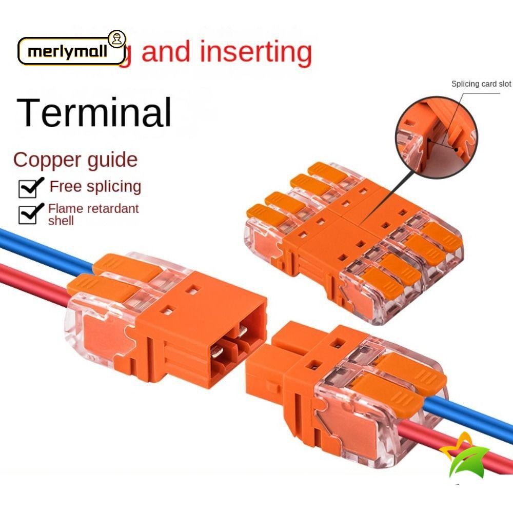 MERLYMALL Quick Terminal Block, Mini Universal Compact Wire Connector ...