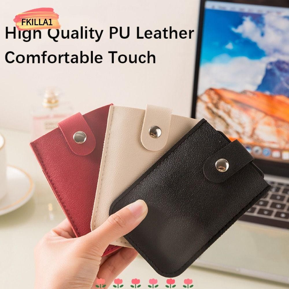 FKILLAONE Mini Card Wallet, Pull-out Type PU Leather ID Card Holder,  Fashion Laminated Concealed 4 Card Pockets Business Card Men | Shopee  Singapore