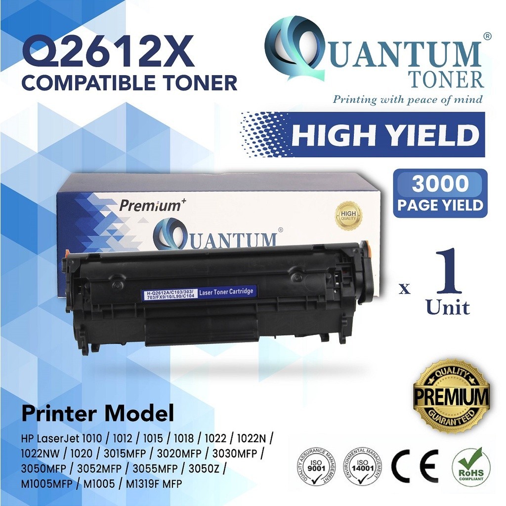 Compatible Toner 12a Q2612a Q2612x Hp Laserjet 1010 1012 1015 1018 1020 1022 3015 3020 3030 3050