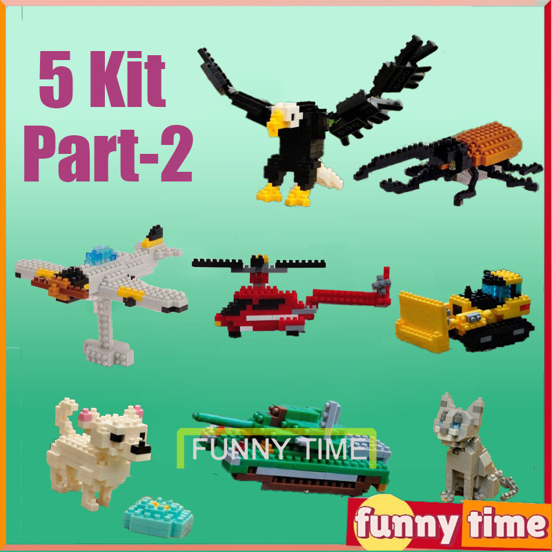 Nanoblock Animal Building Blocks Rabbit Baldeagle Hercules Beetle ...