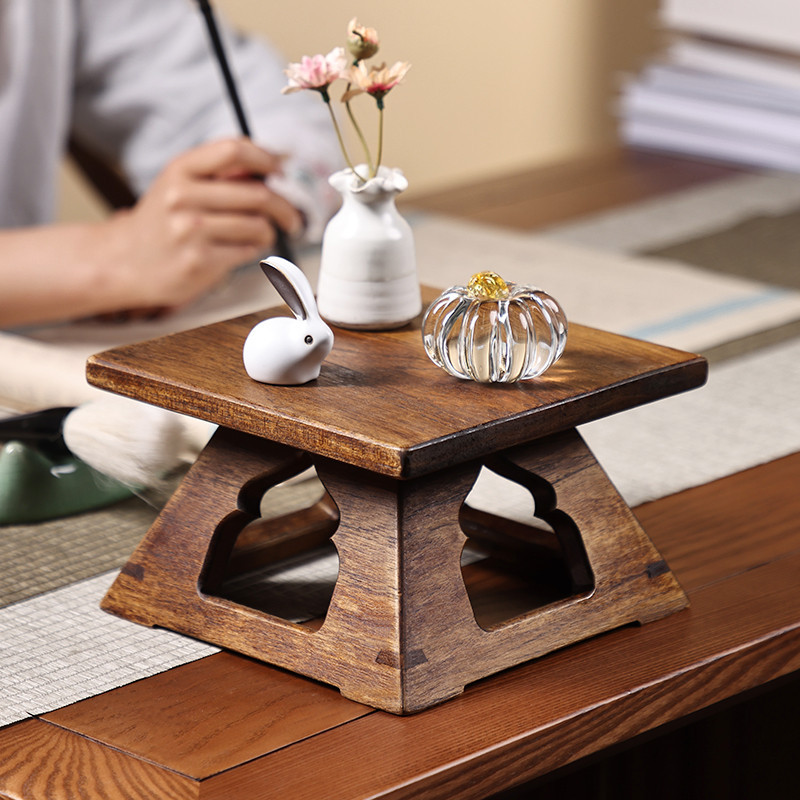 Mini Table Buddha Statue Stand Worship Base Square Teak Base Small ...