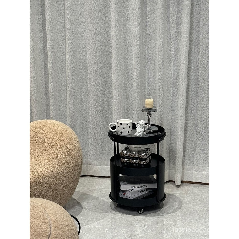 High-Grade Movable Side Table Small round Table Living Room Small ...