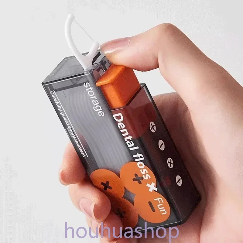 Portable Automatic Floss Box Includes 10Pcs Floss Automatic Ejectable ...