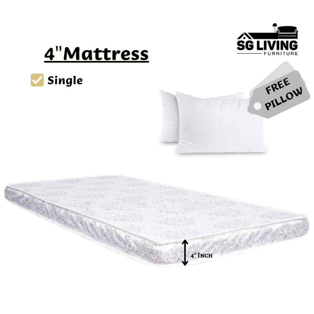 [High Quality ] 4" Mattress Eco Friendly High Density Foam Single Bed