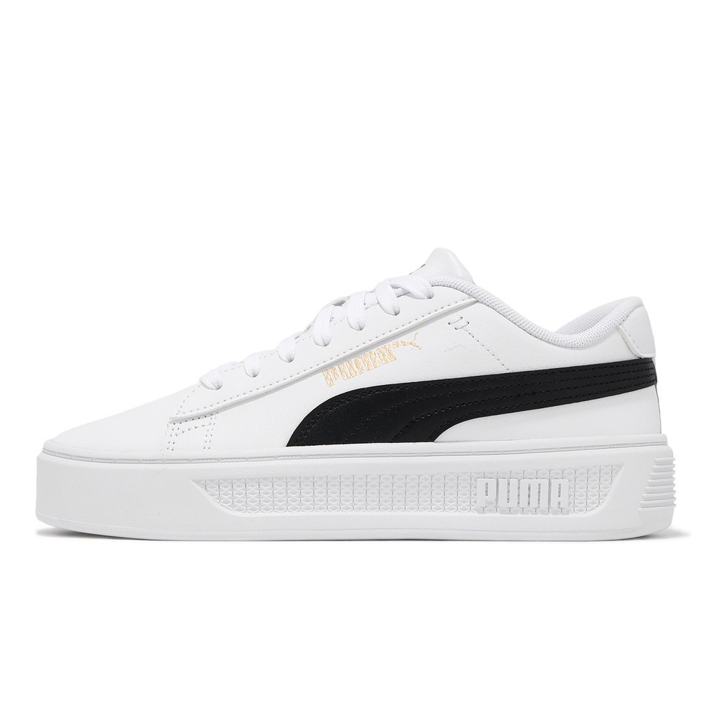 Puma Casual Shoes Smash Platform V3 Women s White Black Gold Label Retro Time Sneakers ACS 39075804 Shopee Singapore