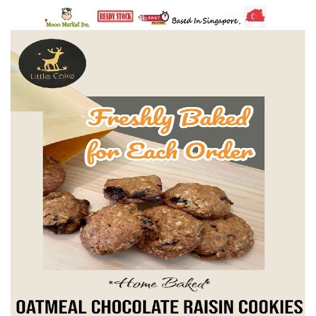 Home made Oatmeal Chocolate Raisin Cookies Home by LITTLE CAKE Freshly ...