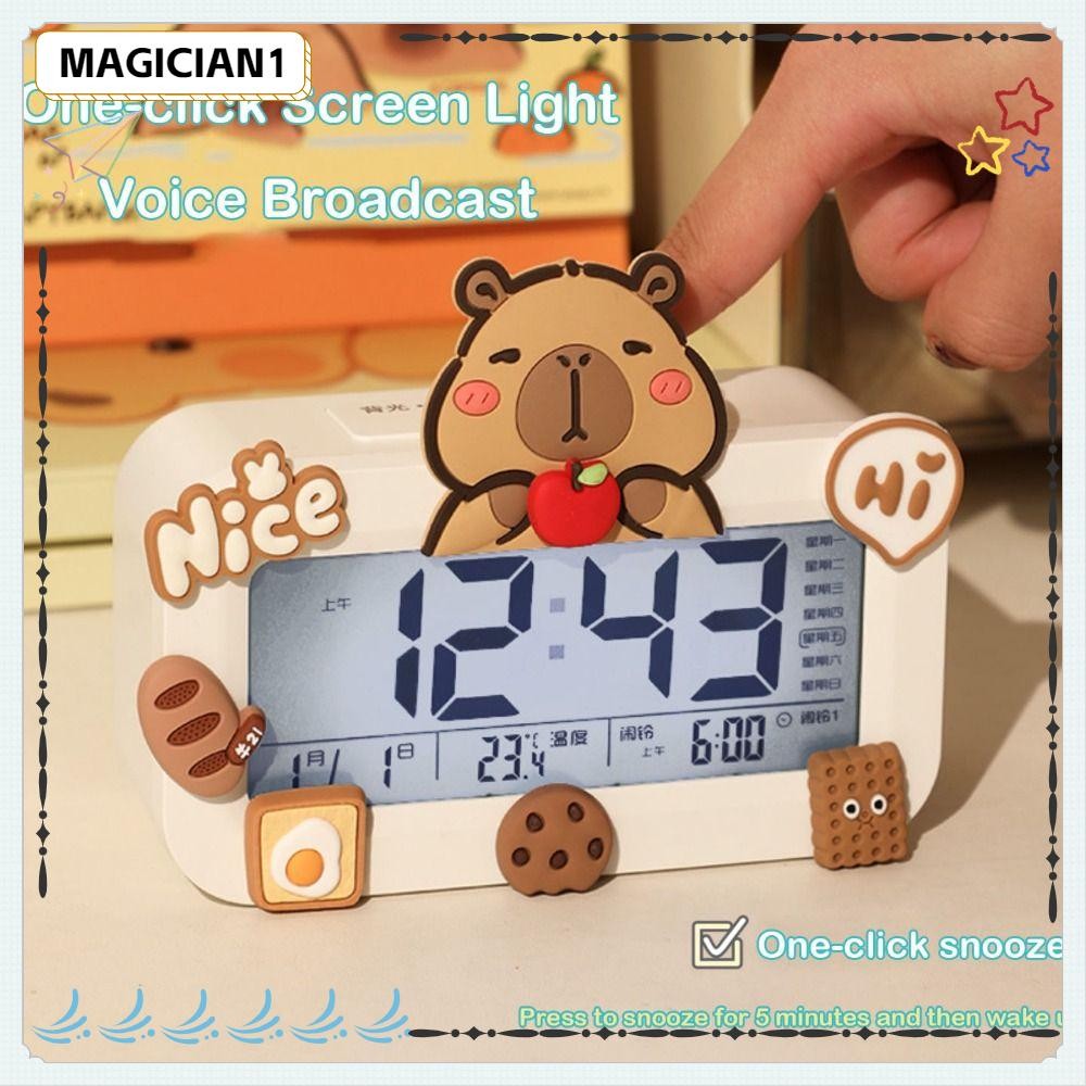 MAGICIAN1 Mini Digital Clock, Display Temperature&Humidity Capibara ...