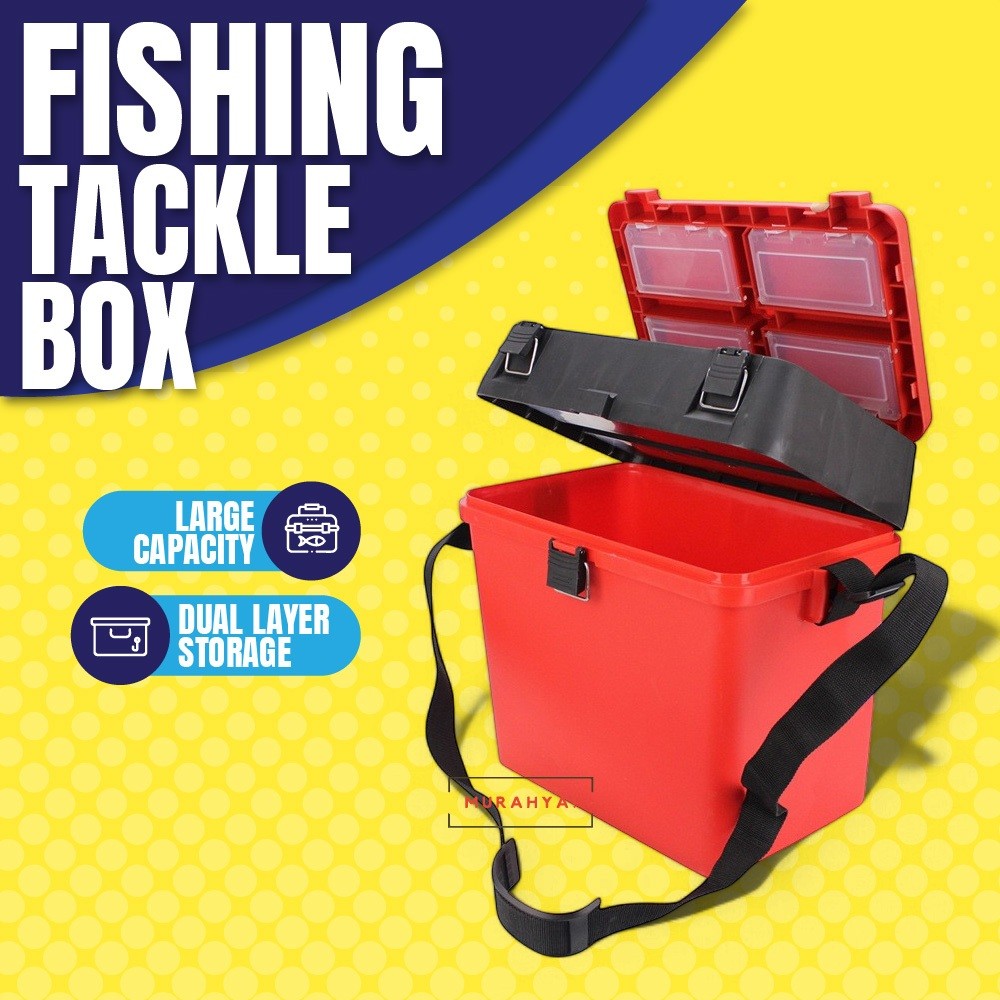 Fishing Box Multifunctional Tackle Box Large Capacity Double Layer ...