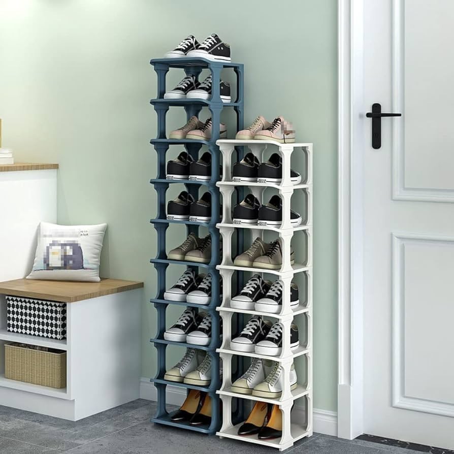 10 Layer Shoe Rack HDB BTO Shoe Rack Shoe Cabinet Furniture Narrow Shoe Storage Rack Saving Space Shopee Singapore