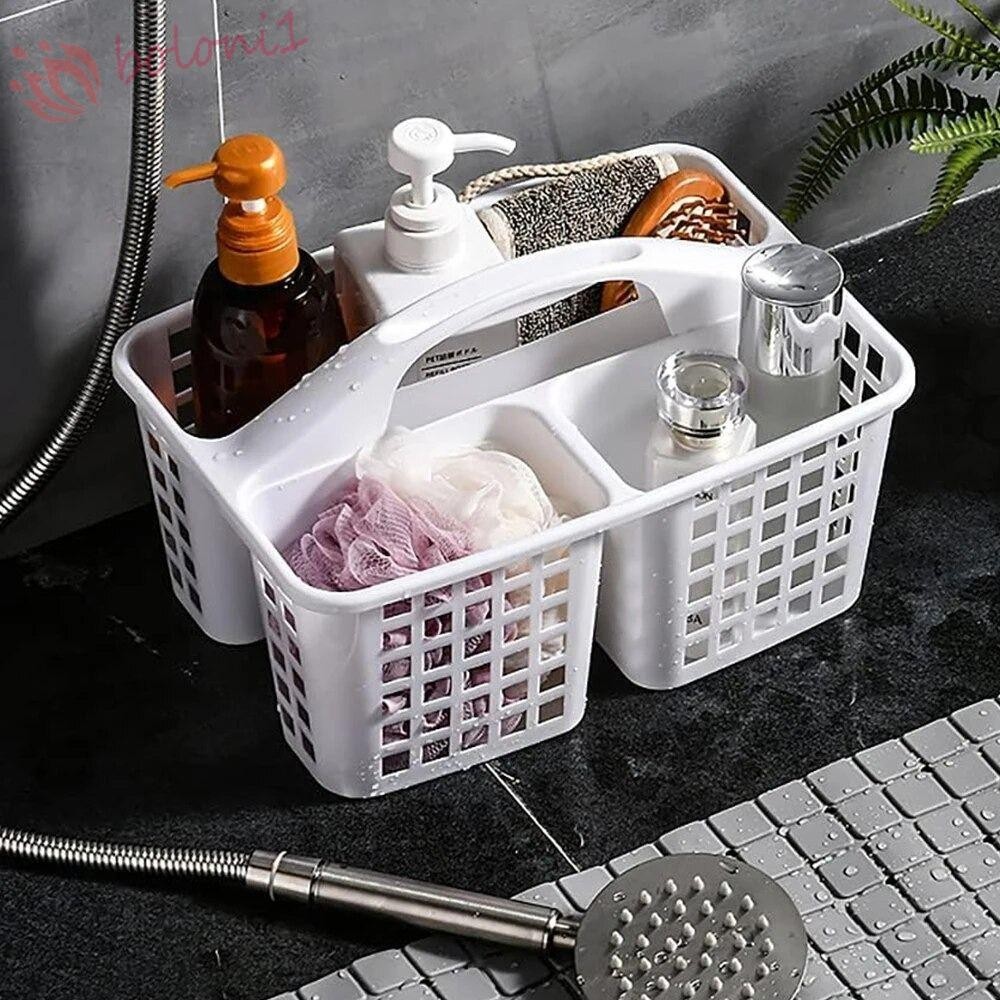 [READY STOCK] Shower Basket, Plastic 3 Compartments Toiletries ...