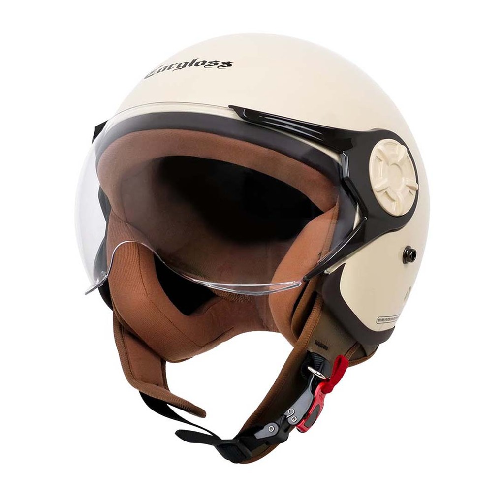 Cargloss YRH Hijab Retro Helm Half Face - Avorio Naiade - Gambar 2