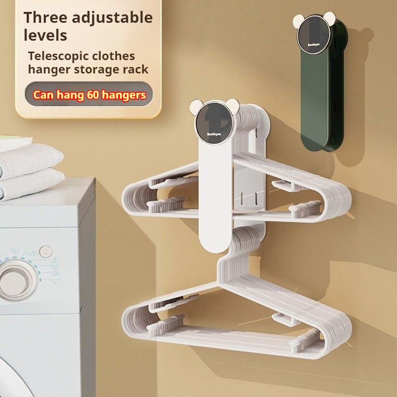 Multifunctional Retractable Hanger Storage Rack Punch-Free Balcony ...