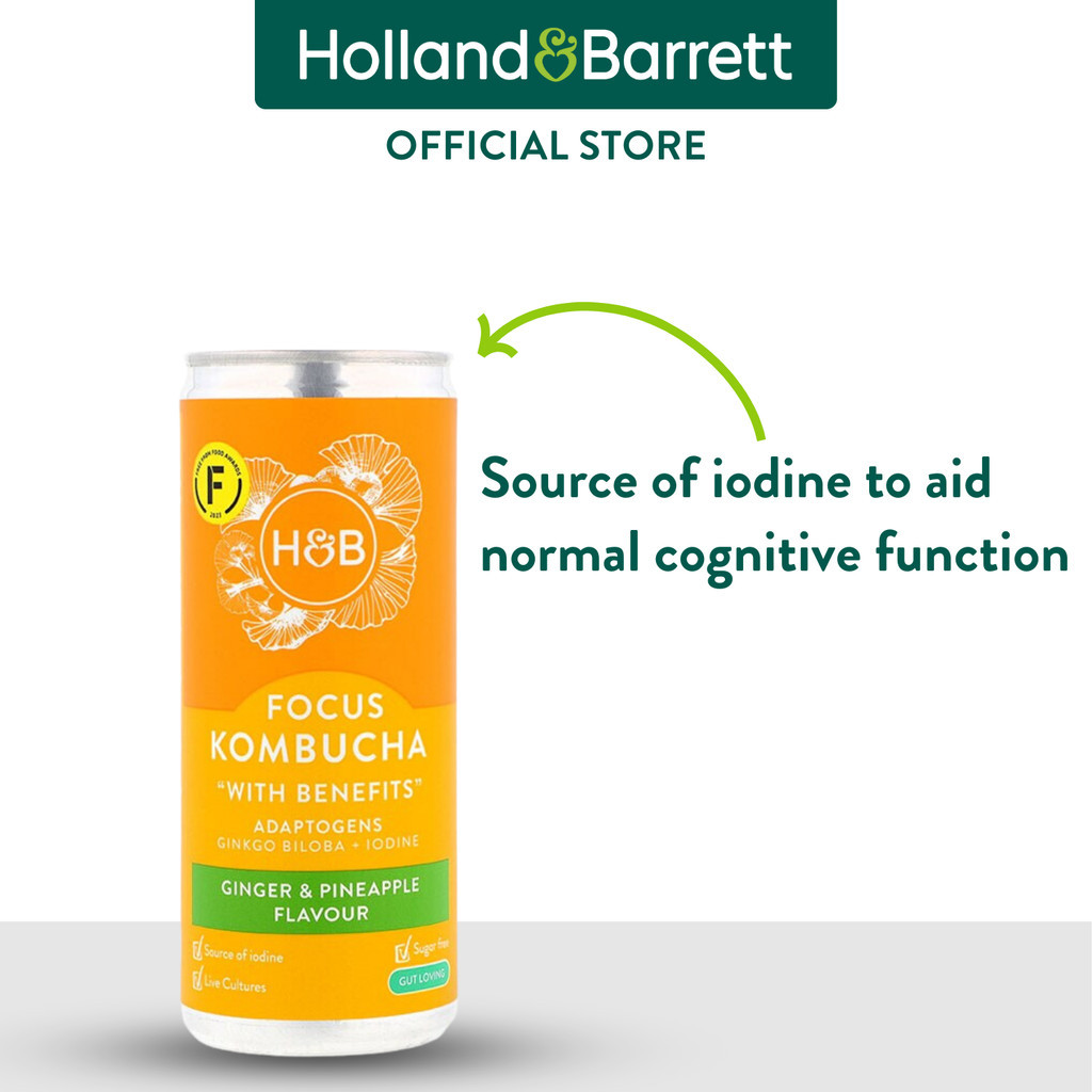 Holland & Barrett Pineapple & Ginger Focus Kombucha | Shopee Singapore