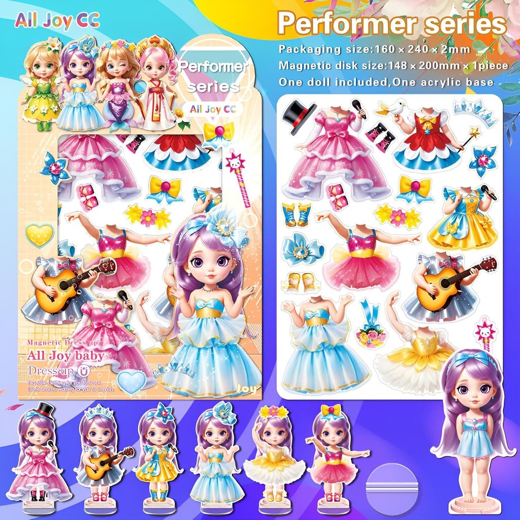 Magnetic Halloween Princess Dress Up Paper Doll,Play Travel Playset Toy Magnet Dress Up Games Paper Dolls For Girls Ages 4 7nurturing Creativity And Imagination Kids Birthdays Gifs I.711266433
