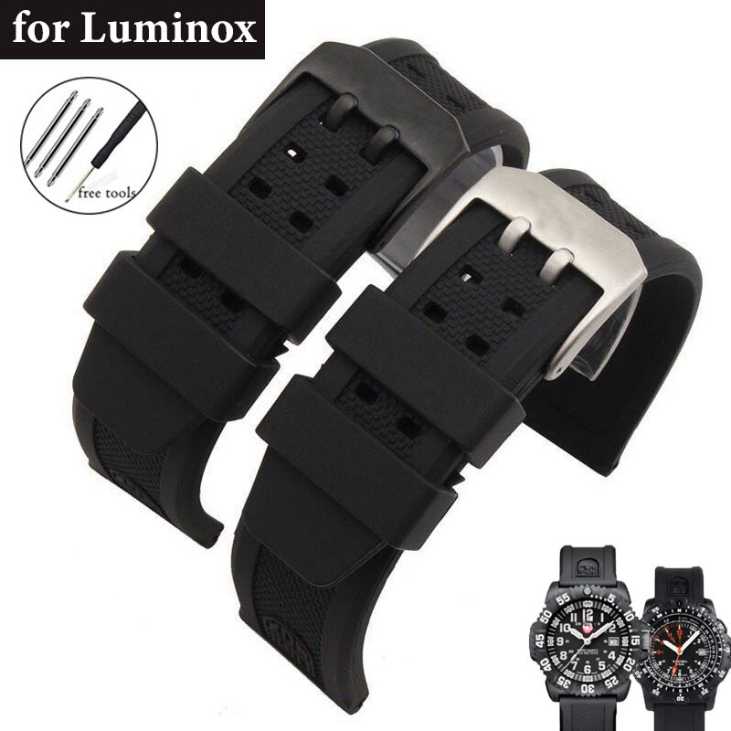 23mm Silicone Watch Strap for Luminox 3051 3150 3080 8800 Rubber Replace Watchbands Men Sport Waterproof Bracelet Accessories Military Wristband Shopee Singapore