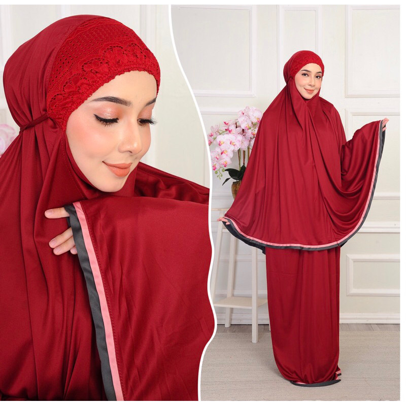 Telekung arafah lace telekung plain Telekung Mini umrah | Shopee Singapore