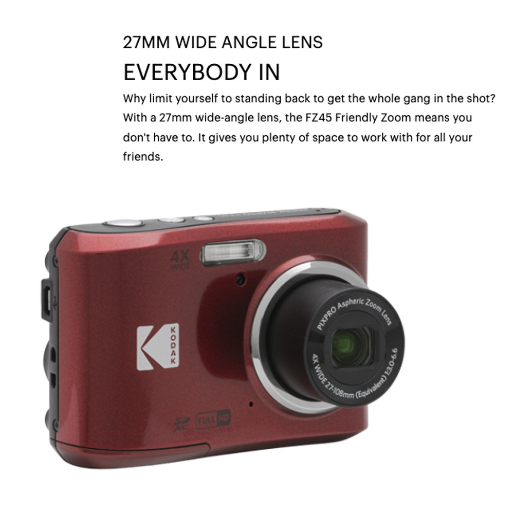 Kodak PIXPRO FZ45 Compact Digital Camera Point & Shoot | 5 Colors