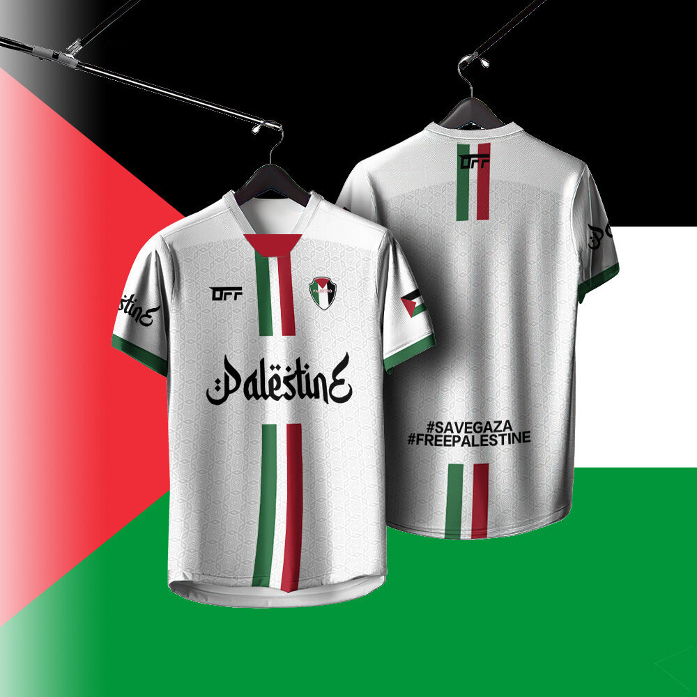 Maillot De Football Stand For Palestine - Solidarité - Noir - Tailles S à XXL