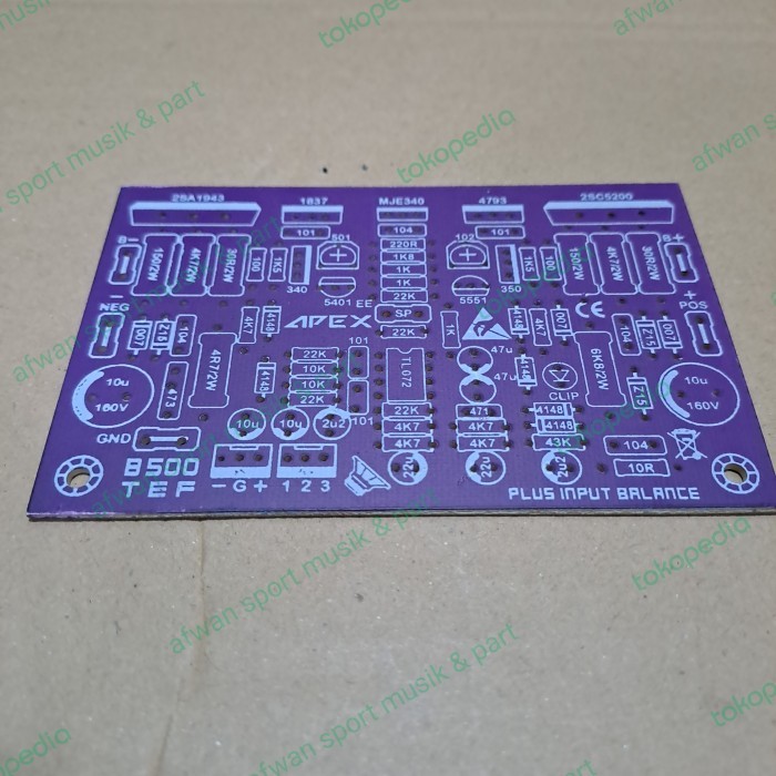 Apex B 500 Tef power amplifier pcb with Balance Input. | Shopee Singapore