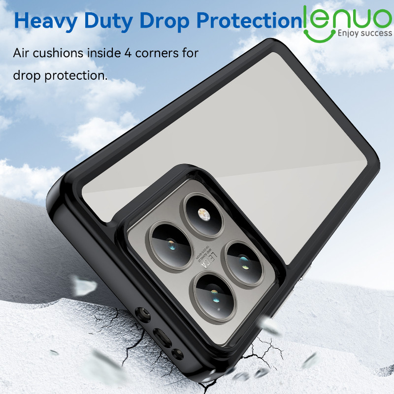 SEAHAI Cover Antiurdo Per Xiaomi Mi 13T 5G / Mi 13T Pro 5G - Protezione Militare Con Supporto Pieghevole Nascosto - Bianca