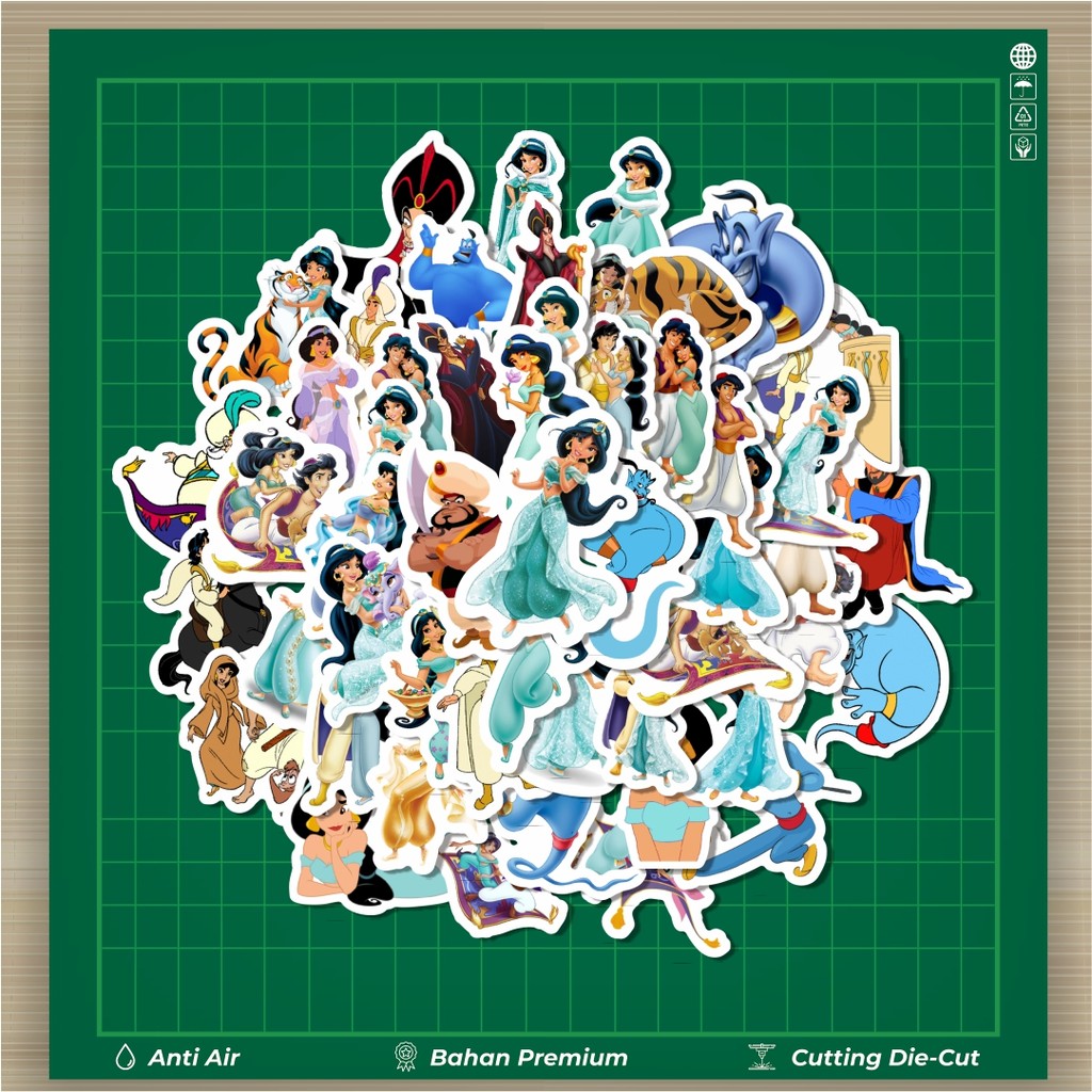 HOT 50 PCS STICKERS Aladdin Cartoon Stickers Fashion Cars Decal Cool ...