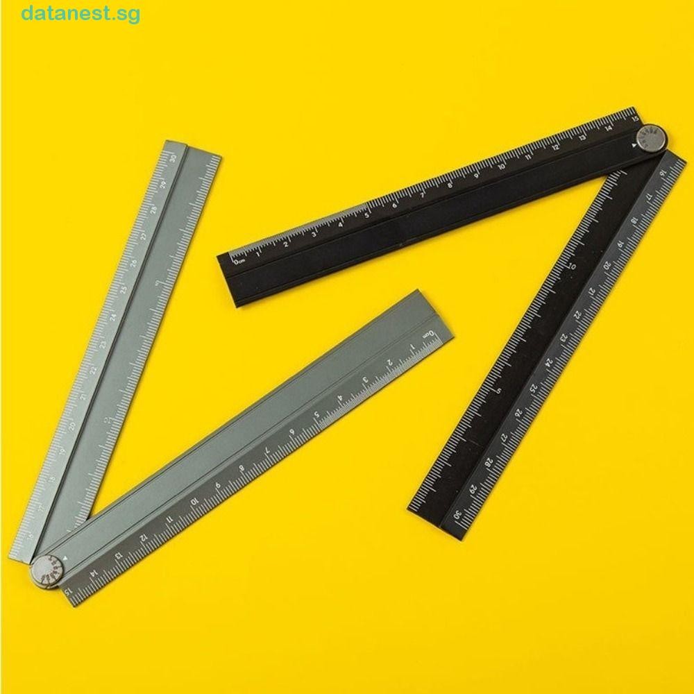 DATANEST Folding Ruler, Simple Style 15cm 30cm Metal Stationery Rule ...
