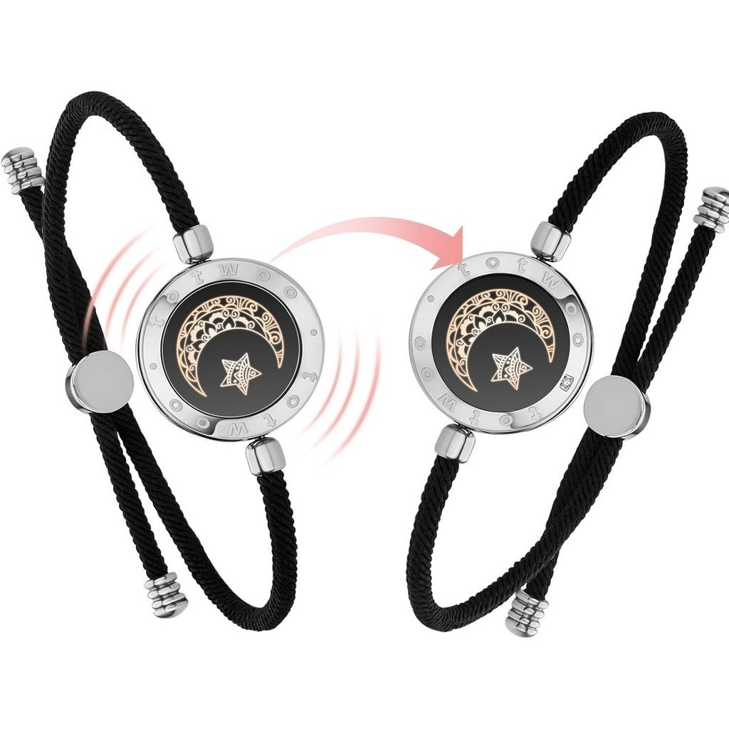 TOTWOO Long Distance Touch Bracelets for Love Couples Milan Rope Pairing Jewelry Shopee Singapore