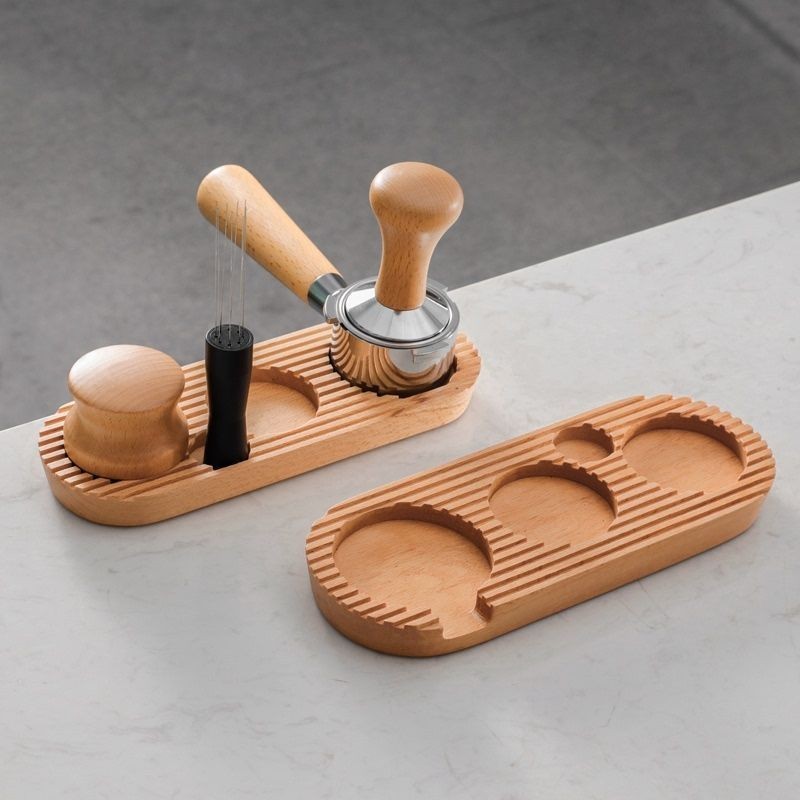 Coffee powder press base powder press plate Wooden stuffing chair ...