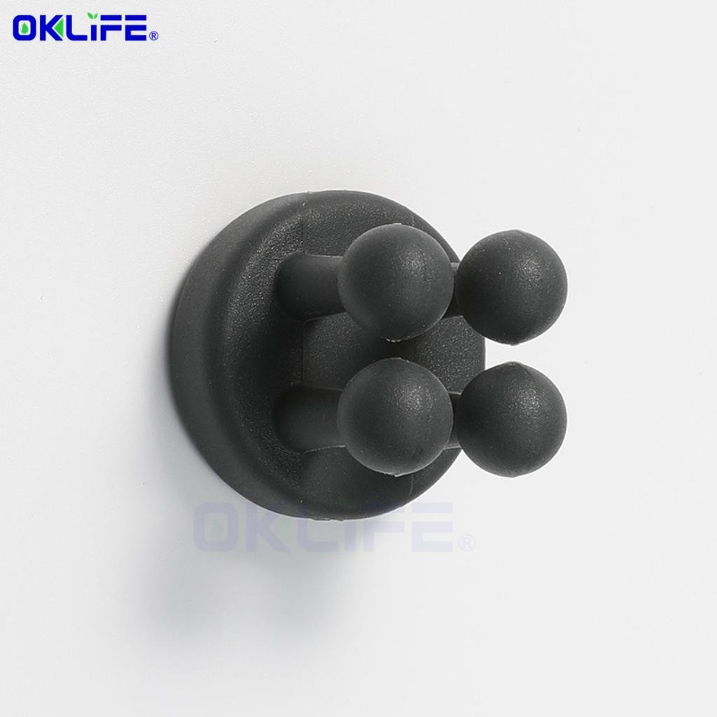 Bathroom Toothbrush Razor Sticky Hook Nail-Free Silicone Non-Marking Office Hook Creative Household Toothbrush view 11