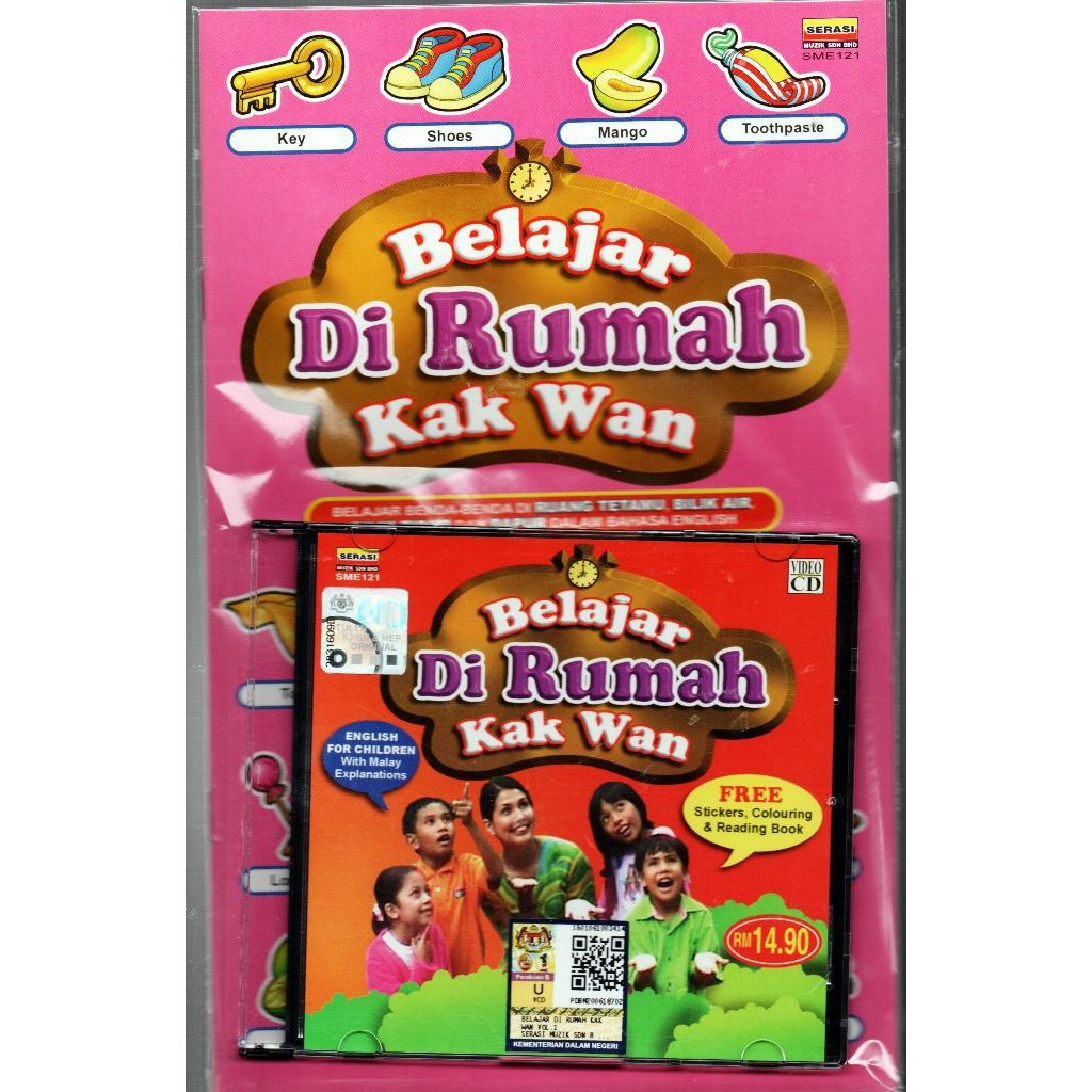 VCD Belajar Di Rumah Kak Wan (Free Stickers, Colouring & Reading Book ...