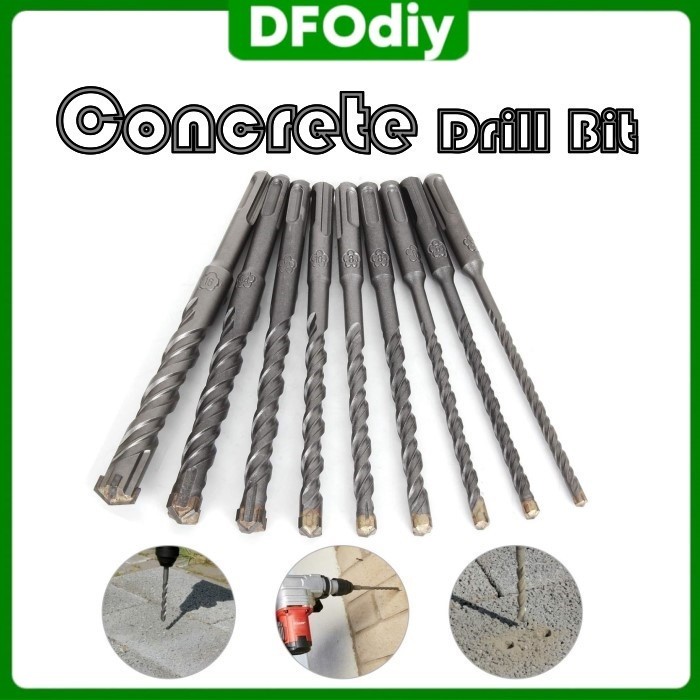 DFOdiy SDS Drill Bit SDS Plus Mata Tebuk Geludi Dinding Concrete Rotary ...