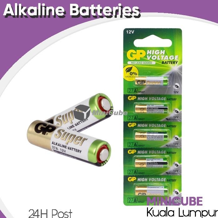 GP 12V High Voltage Super Alkaline Battery 27A Remote Control (1pc ...