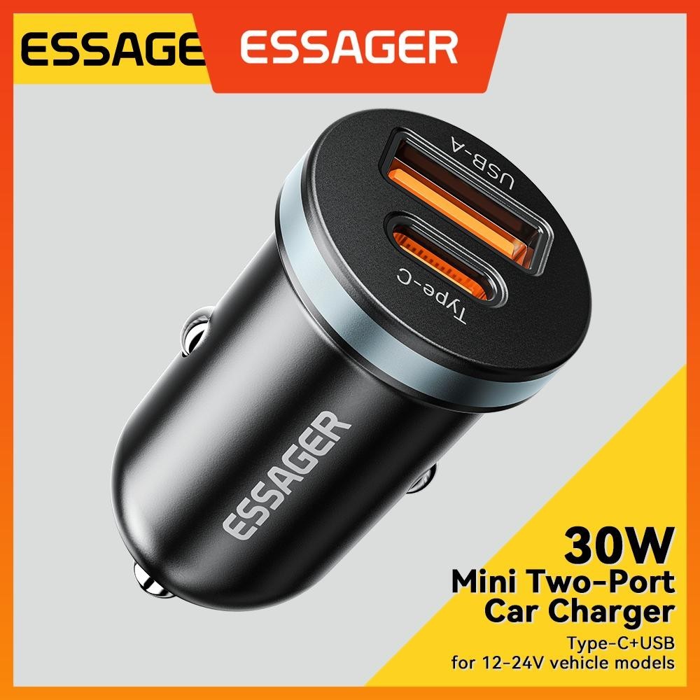 Essager PD30W USB A Type-C Mini Car Charger Quick Charge Fast Charging ...