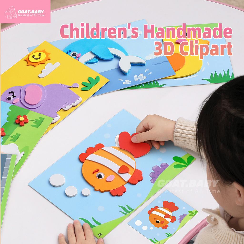 Cute Cartoon 3D EVA Foam DIY Coloring Sticker Art Craft Kits for Kids ...