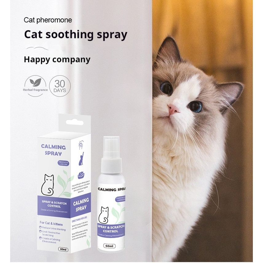 Picture of Cat Emotional Soothing Agent Stress Relief Pheromone Calming Spray 60ml ...