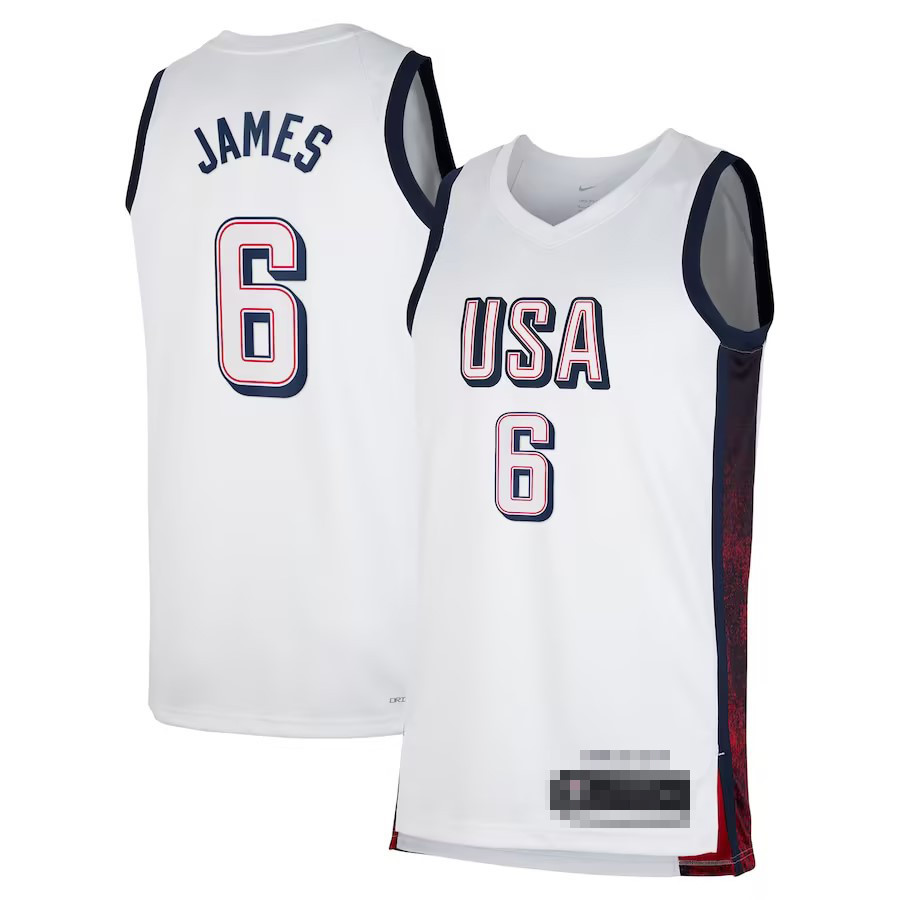 2024 America National Team Basketball Jersey USA James