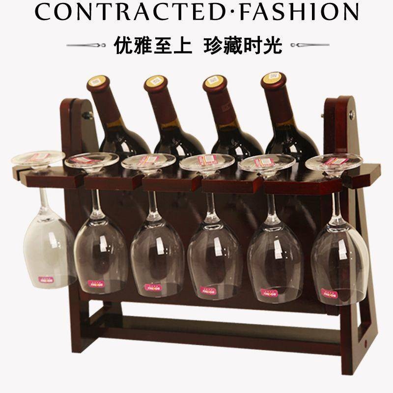 Wine rack decoration Solid wood wine bottle rack Wine cabinet display ...
