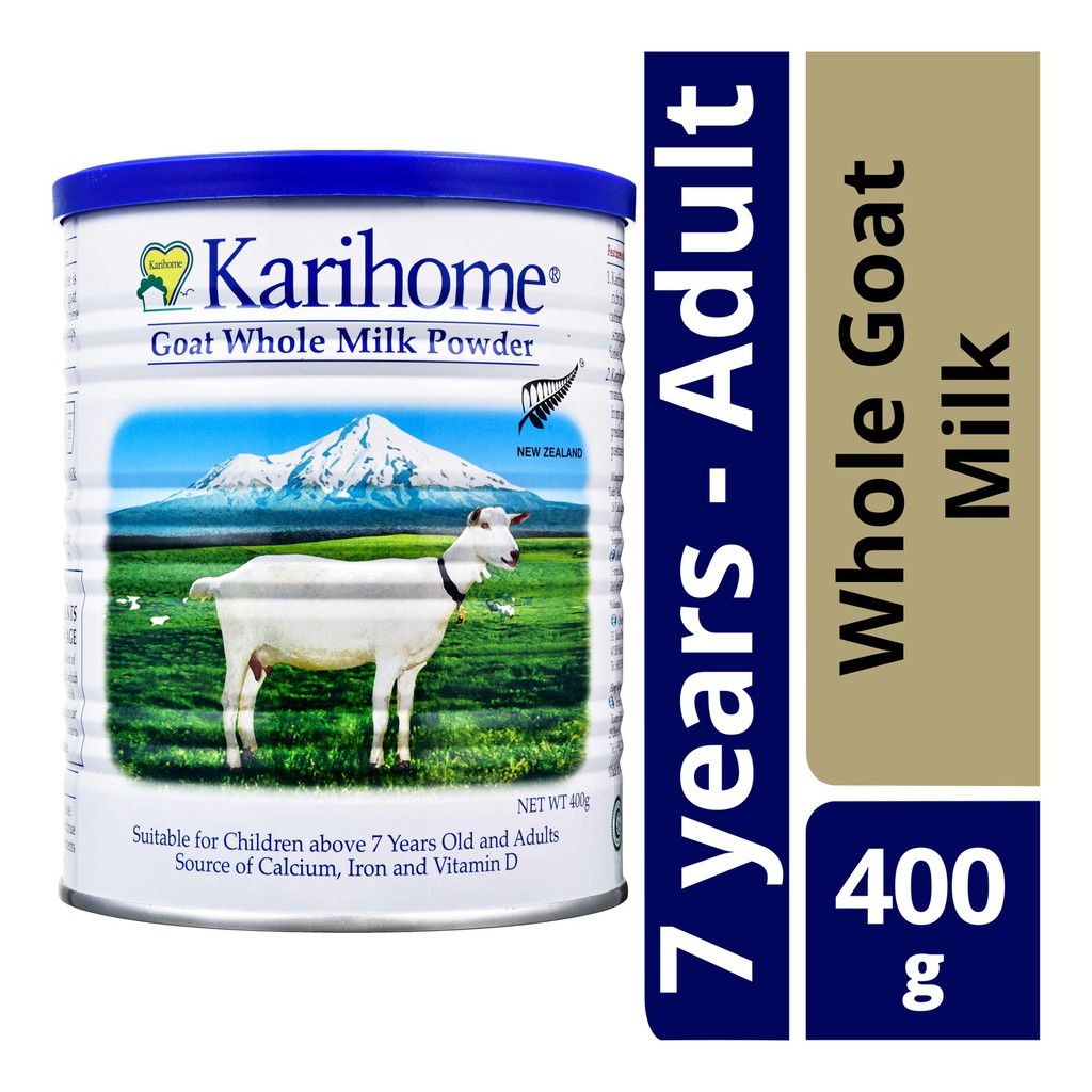 Karihome Goat Milk Whole Goat 400g 7 years old and adults X 1 tin Ready Stock Shopee Singapore