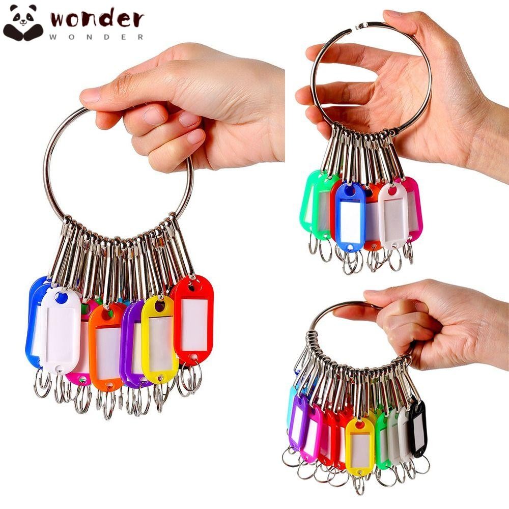 WONDER 10/20/30/40 Pieces Key Ring, Transparent Window Metal Split ...