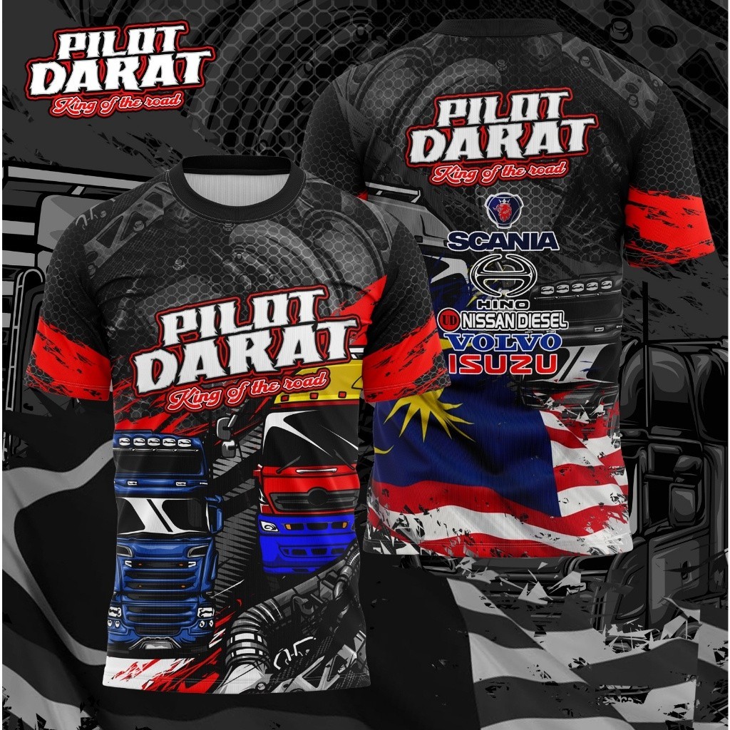 Tshirt Sublimation Pilot Darat King Of The Road | Baju Khas Geng Pilot ...