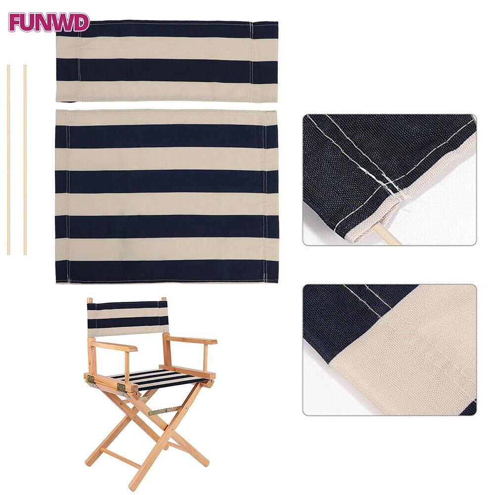 FUNWD Directors Chair Cover Replacement Canvas Covers Casual Seat Kit Garden Chairs