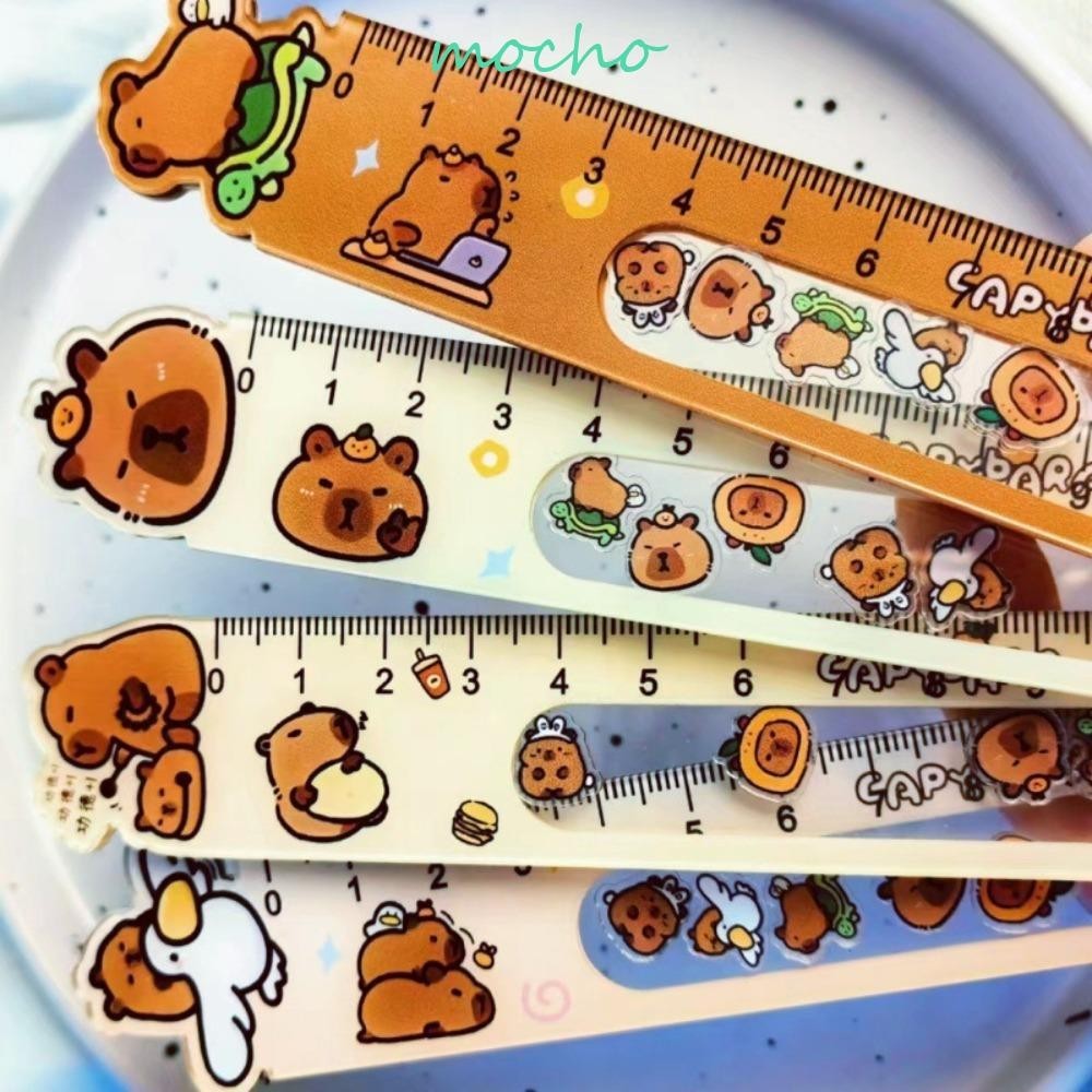 MOCHO Boring Shaking Toy Ruler, Capybara Swinging Toy Student Straight ...