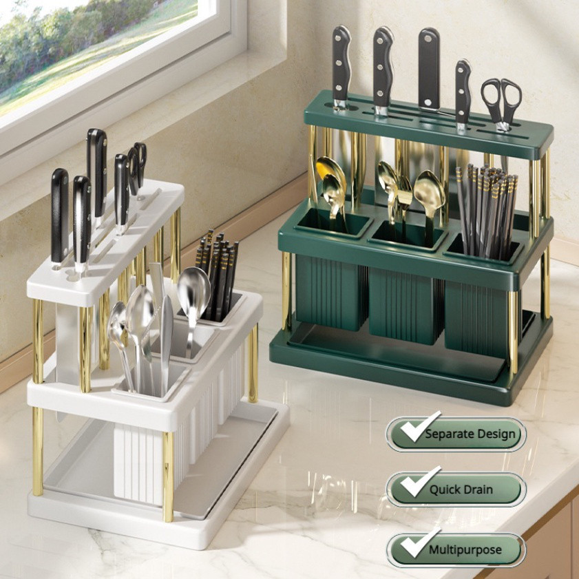 Harbour Life Kitchen Rack Cutlery Chopstick Drainer Holder Rak Pisau ...