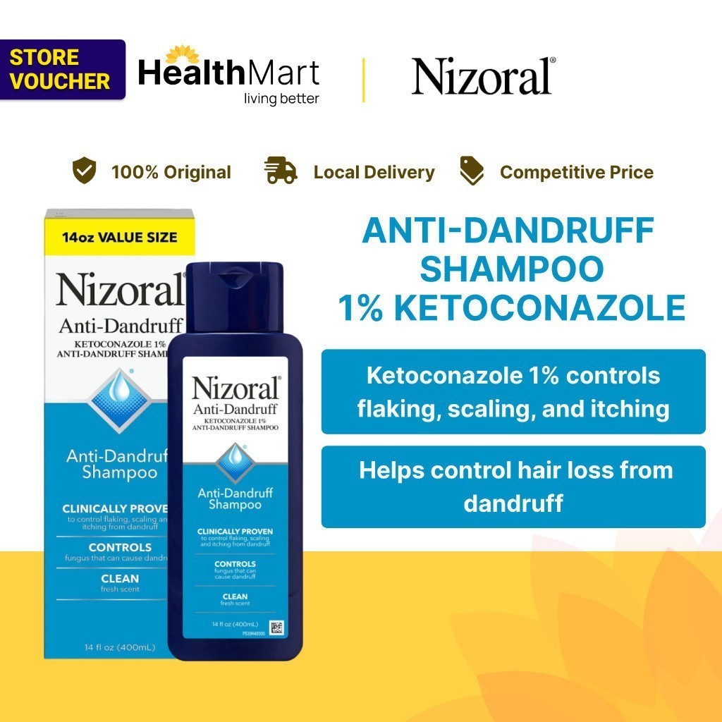 [SG] Nizoral AntiDandruff Shampoo with 1 Ketoconazole (Helps control hair loss from dandruff