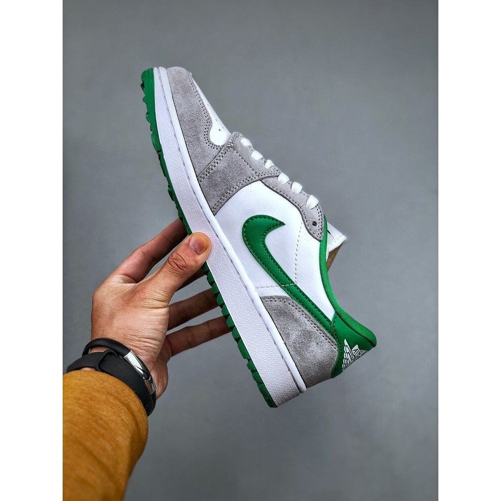 DD9315-112 Nike Air Jordan 1 Low Golf Pine Green Light Smoke Grey White  (Men's) | Shopee Singapore