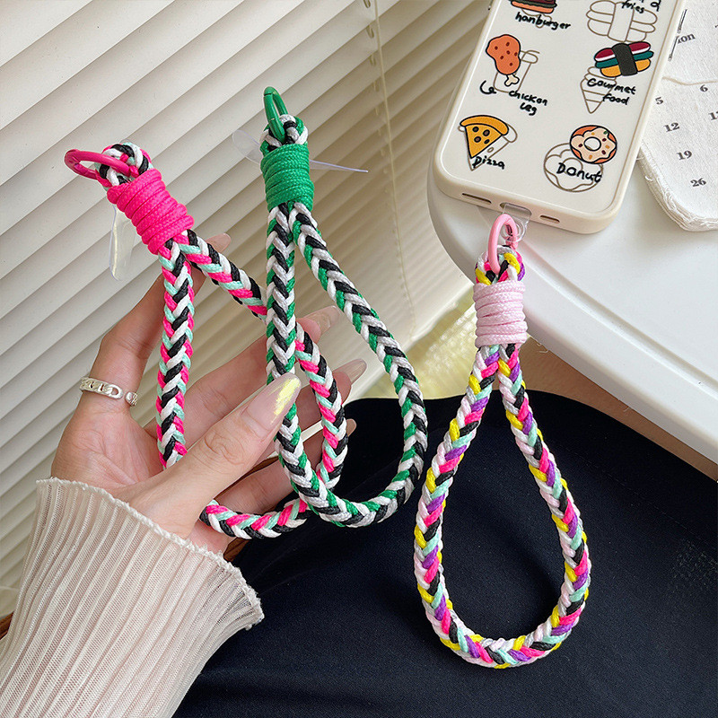 Rope Weaving】 Short Wrist Strap Phone Lanyard Strong and