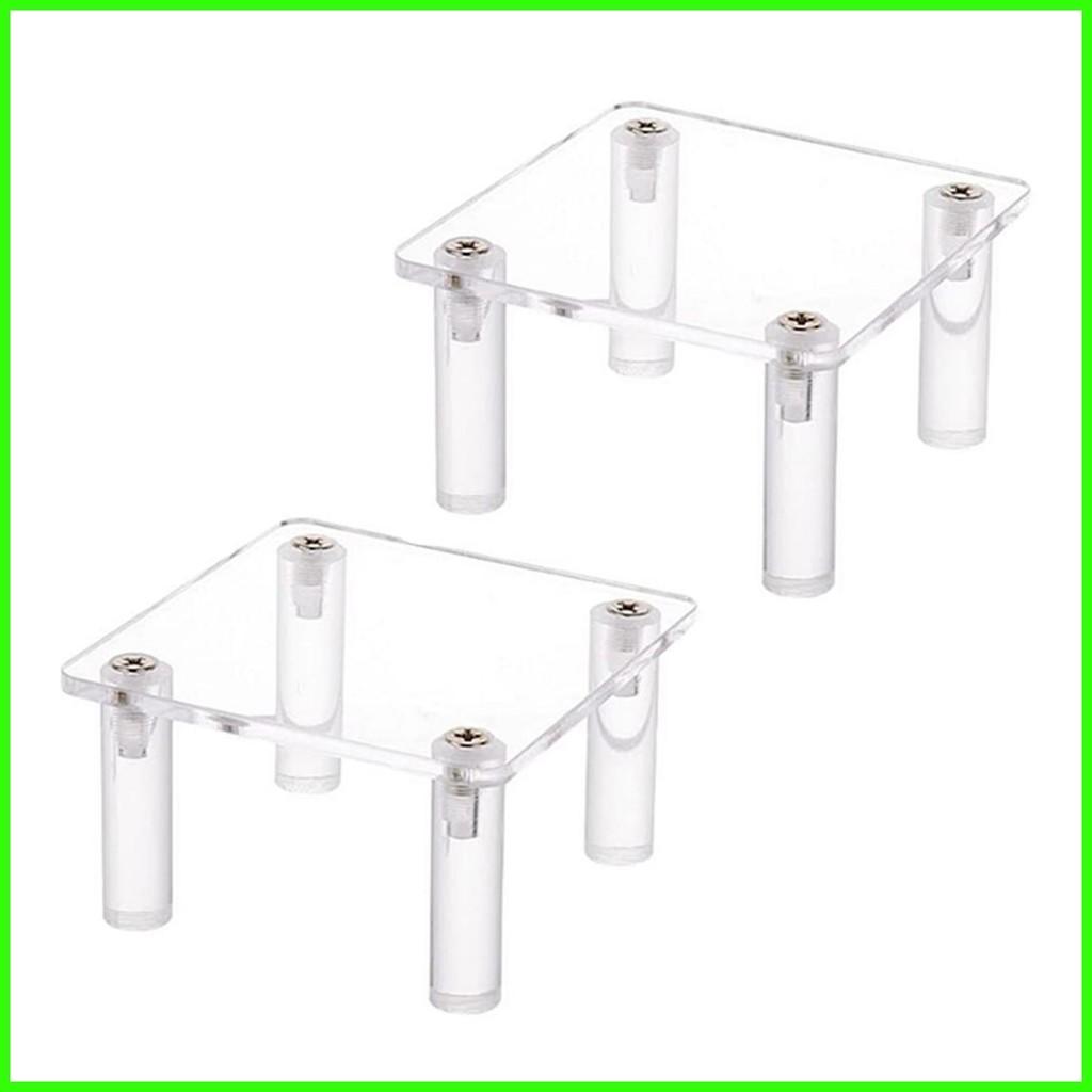 Acrylic Risers Display Stands 2pcs Clear Acrylic Cake Stand Cosmetics ...