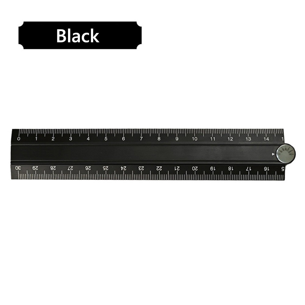 MISUVRSE Aluminum Alloy Foldable Ruler 30cm - Blue & Black Metal Ruler ...