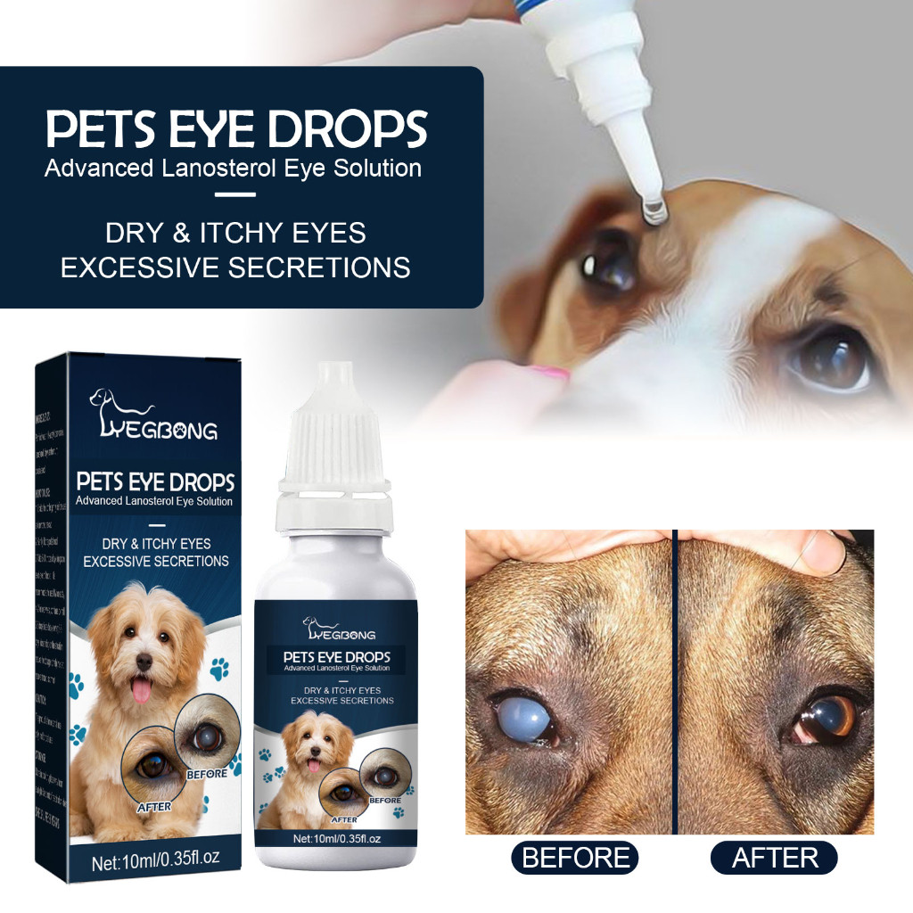 10ML Pet Eye Drops Tear Stain Remover Eye Drops for Dogs & Cats Eye ...
