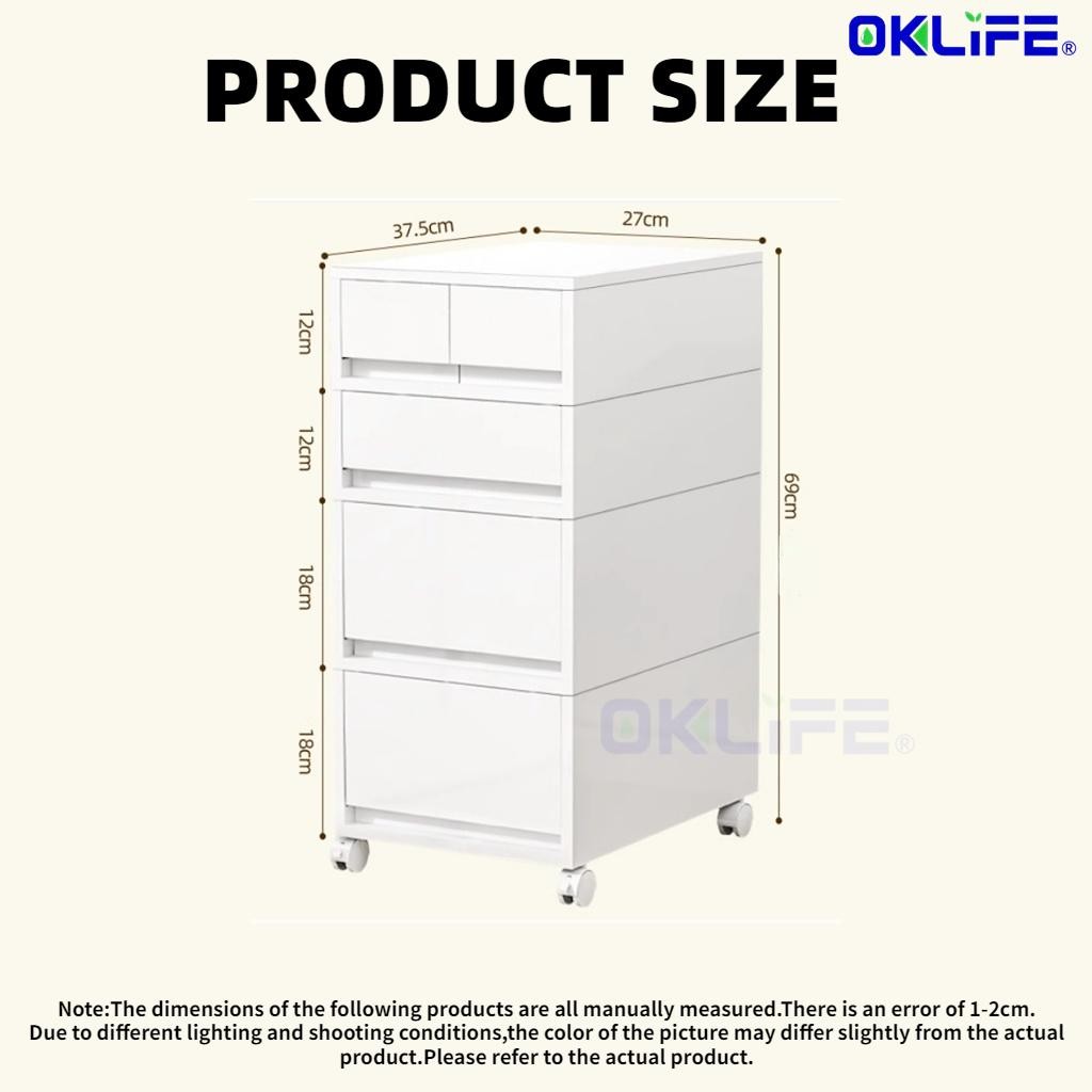Storage Cabinet Mobile Office Home Desktop Organizer Box Multi-level Gusseted Shelf With Wheels Organizer view 6